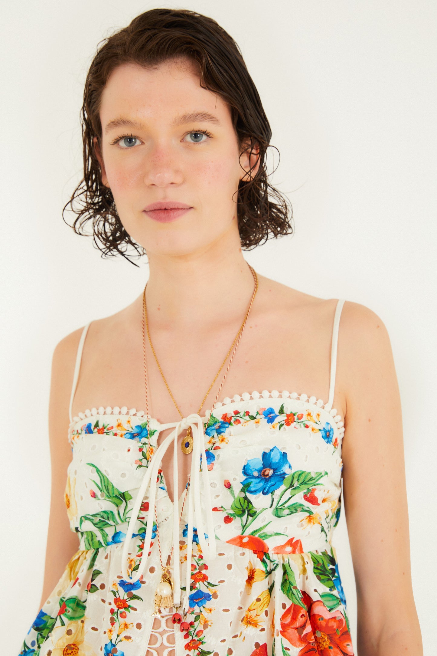 Blusa  Lazo y Estampado floral Mariana