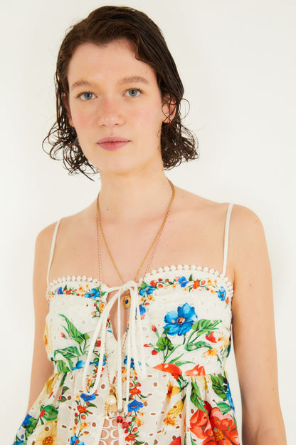 Blusa  Lazo y Estampado floral Mariana