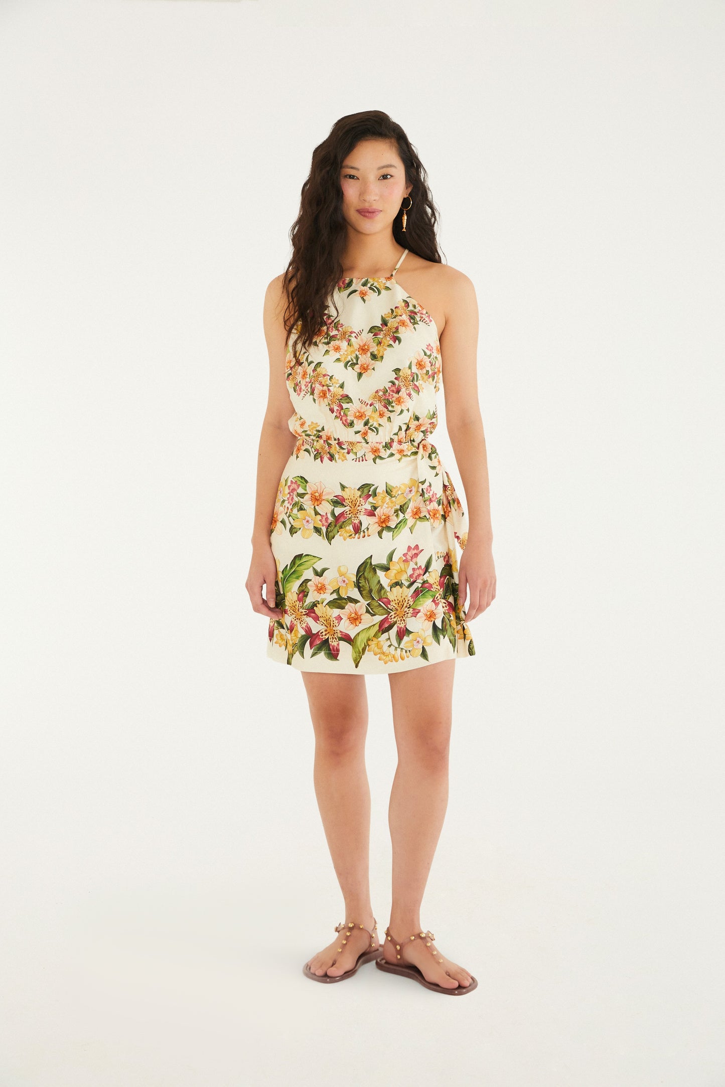 Vestido Corto Estampado Floral de Mali