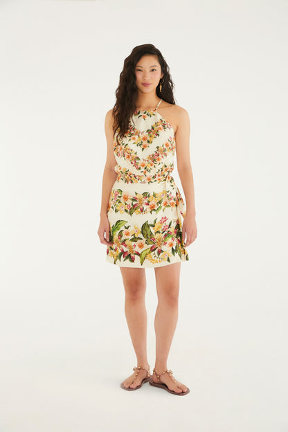 Vestido Corto Estampado Floral de Mali