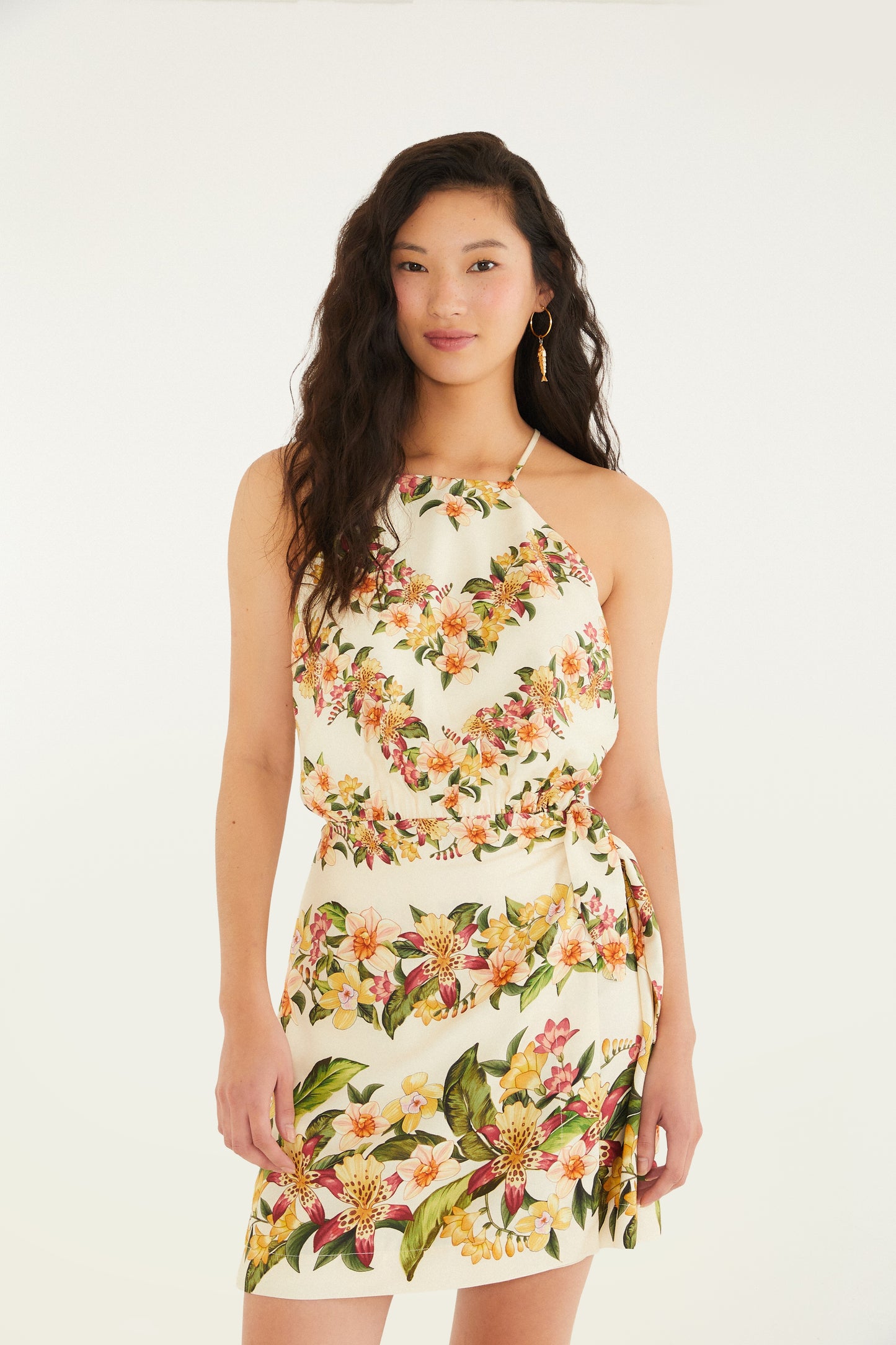 Vestido Corto Estampado Floral de Mali