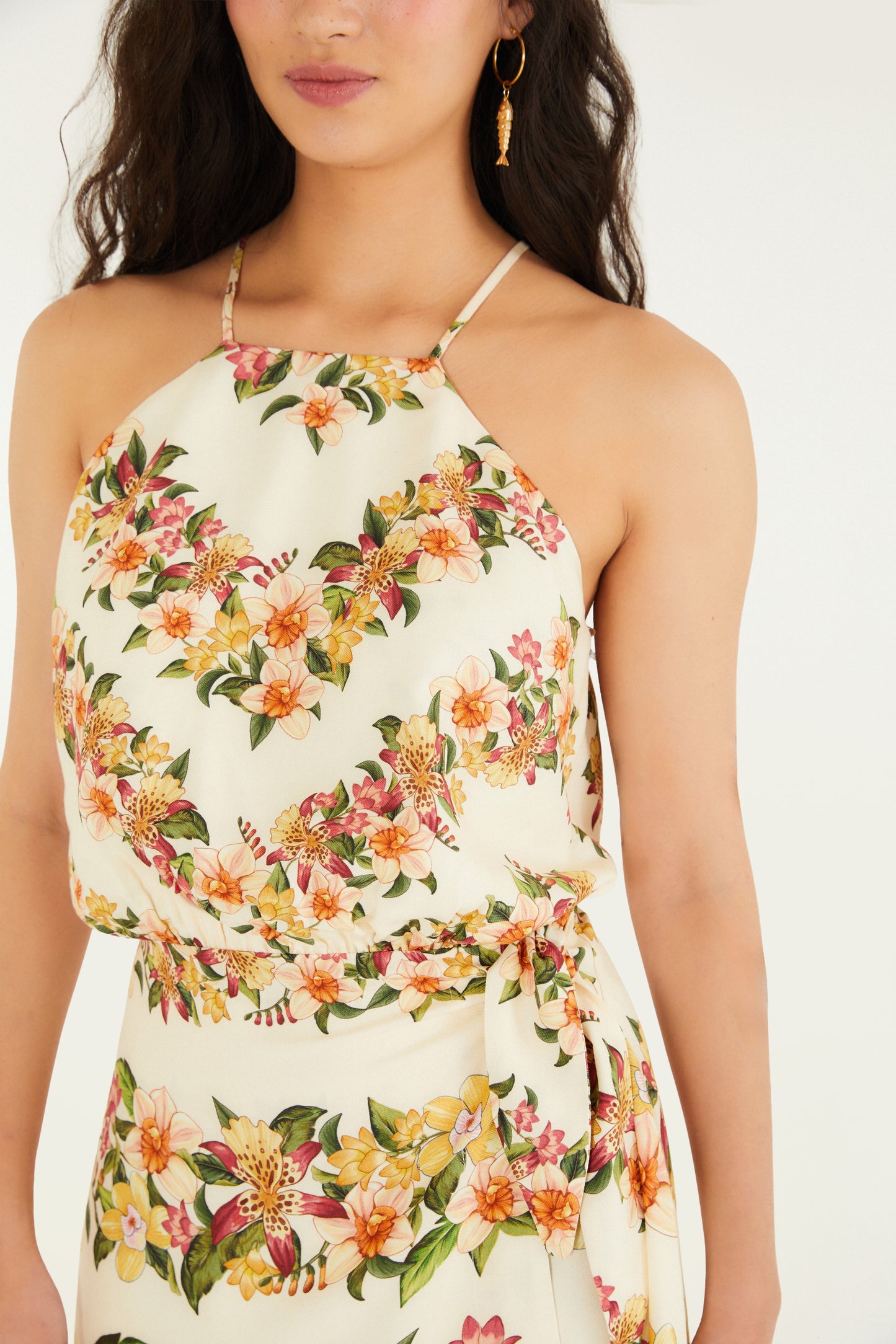 Vestido Corto Estampado Floral de Mali