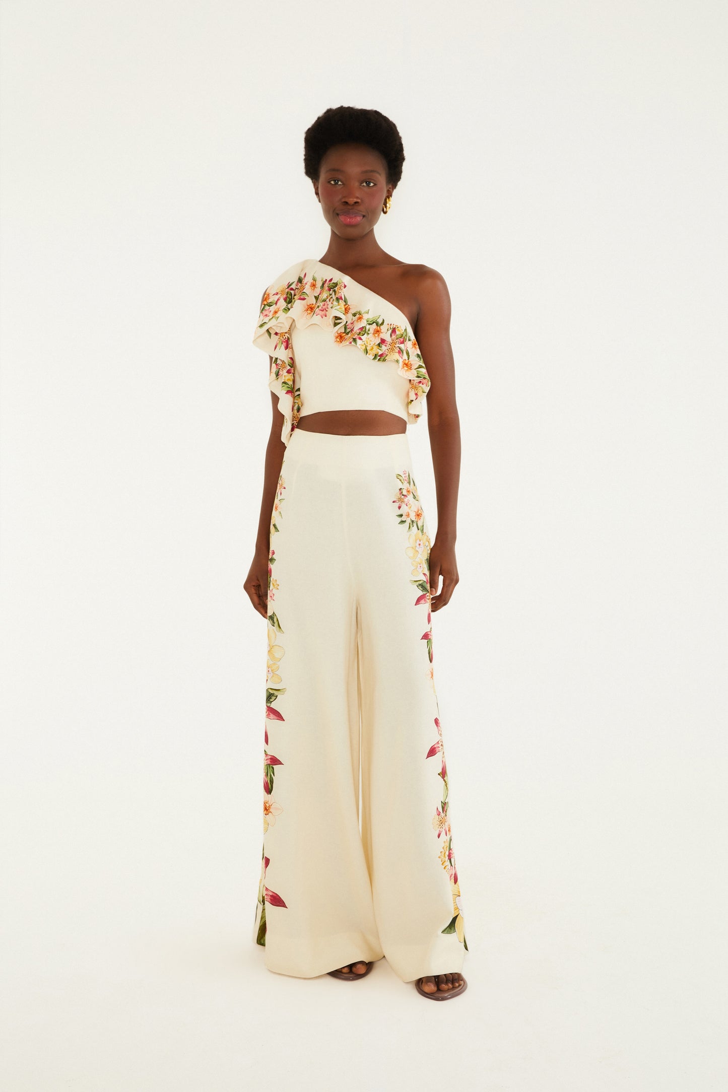 Pantalones anchos  Estampado floral de Mali