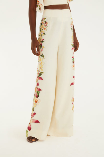 Pantalones anchos  Estampado floral de Mali