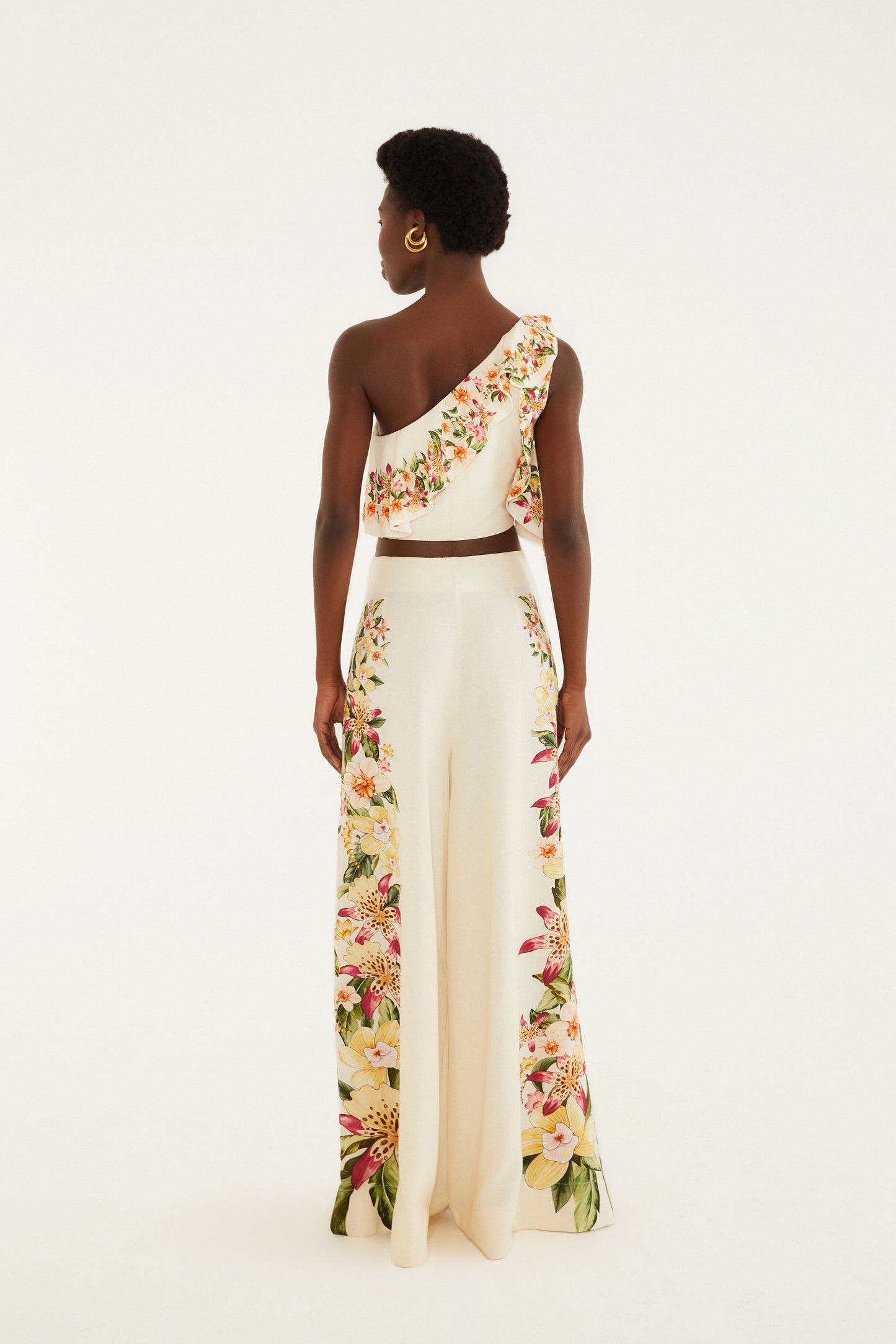 Pantalones anchos  Estampado floral de Mali