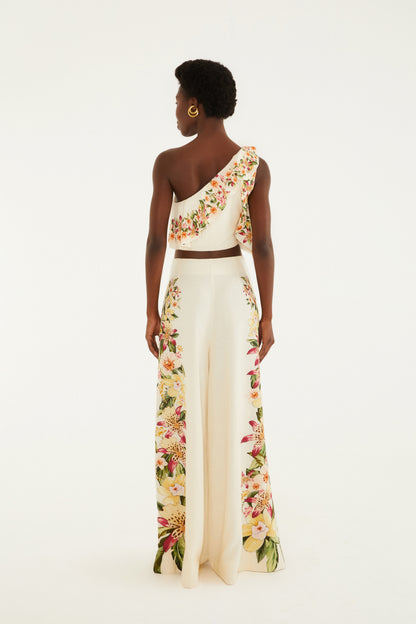 Pantalones anchos  Estampado floral de Mali