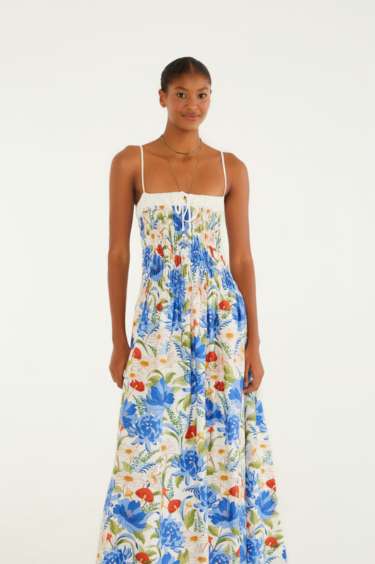 Vestido de látex  Estampado flores de hongo