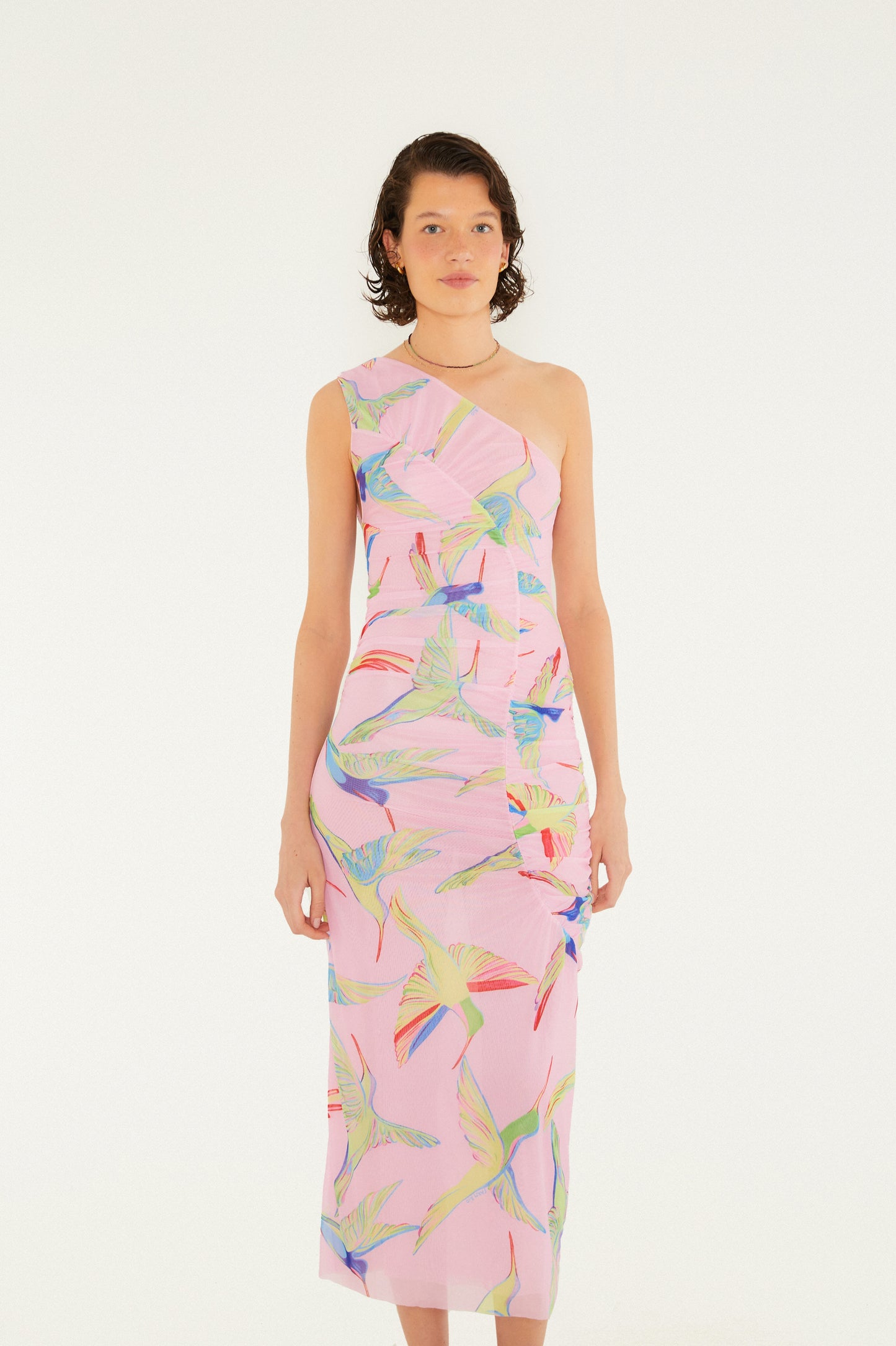 Vestido de tul  Estampado colibrí