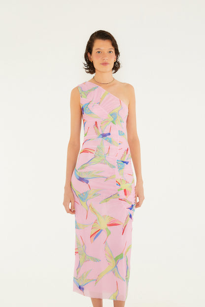 Vestido de tul  Estampado colibrí