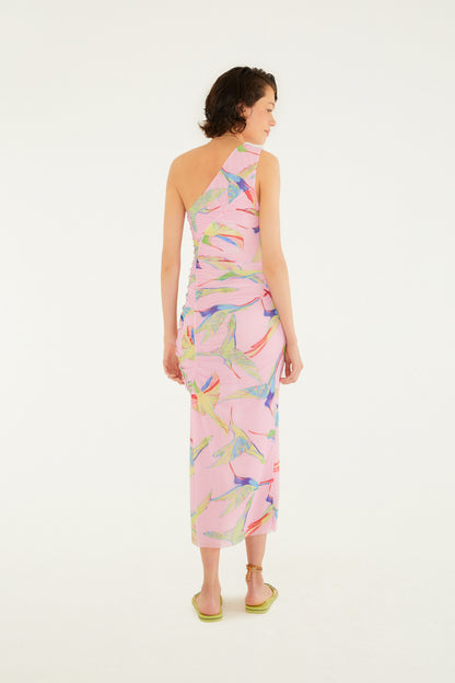 Vestido de tul  Estampado colibrí