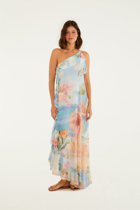 Vestido de tul Estampado Venus