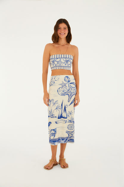 Falda Midi Estampado aventurero