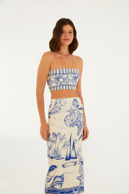 Falda Midi Estampado aventurero
