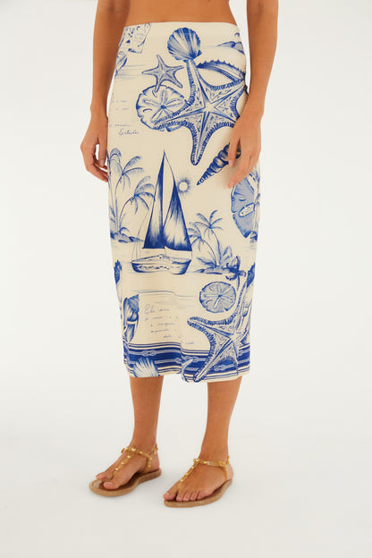 Falda Midi Estampado aventurero