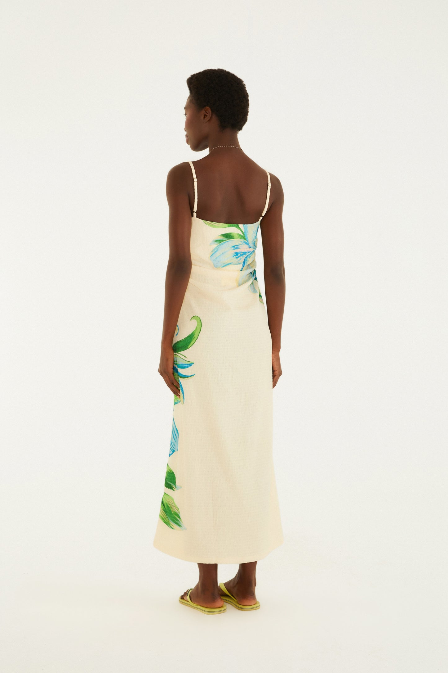 Vestido de Tirantes  Estampado lirios tropicales