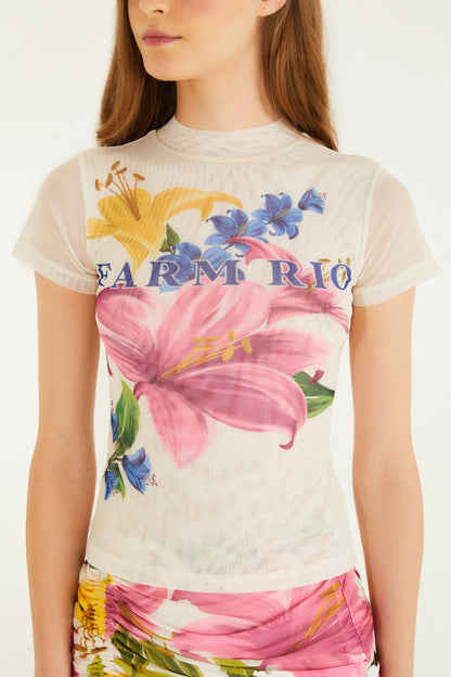Blusa de tul  Estampado Malu