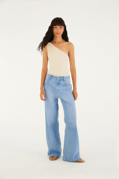Pantalón de Jeans de tiro medio y tiro bajo
