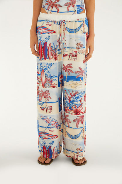 Pantalones Estampados Diario de Verano