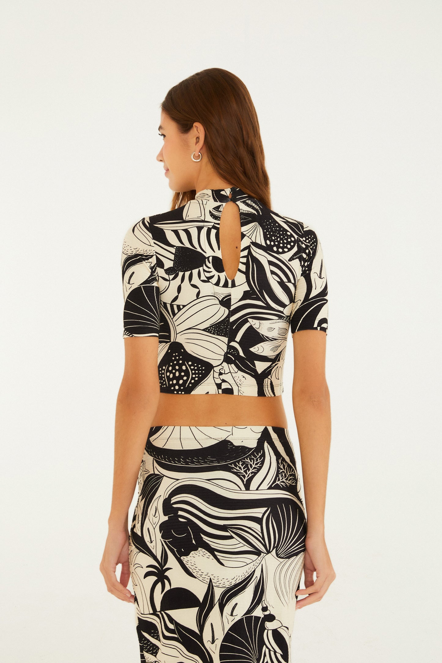 Blusa Mini Estampado Festa de Mar