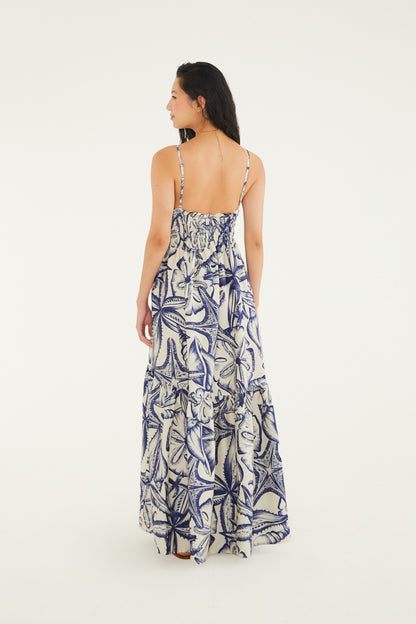Vestido Maxi Estampado Paseo del Mar
