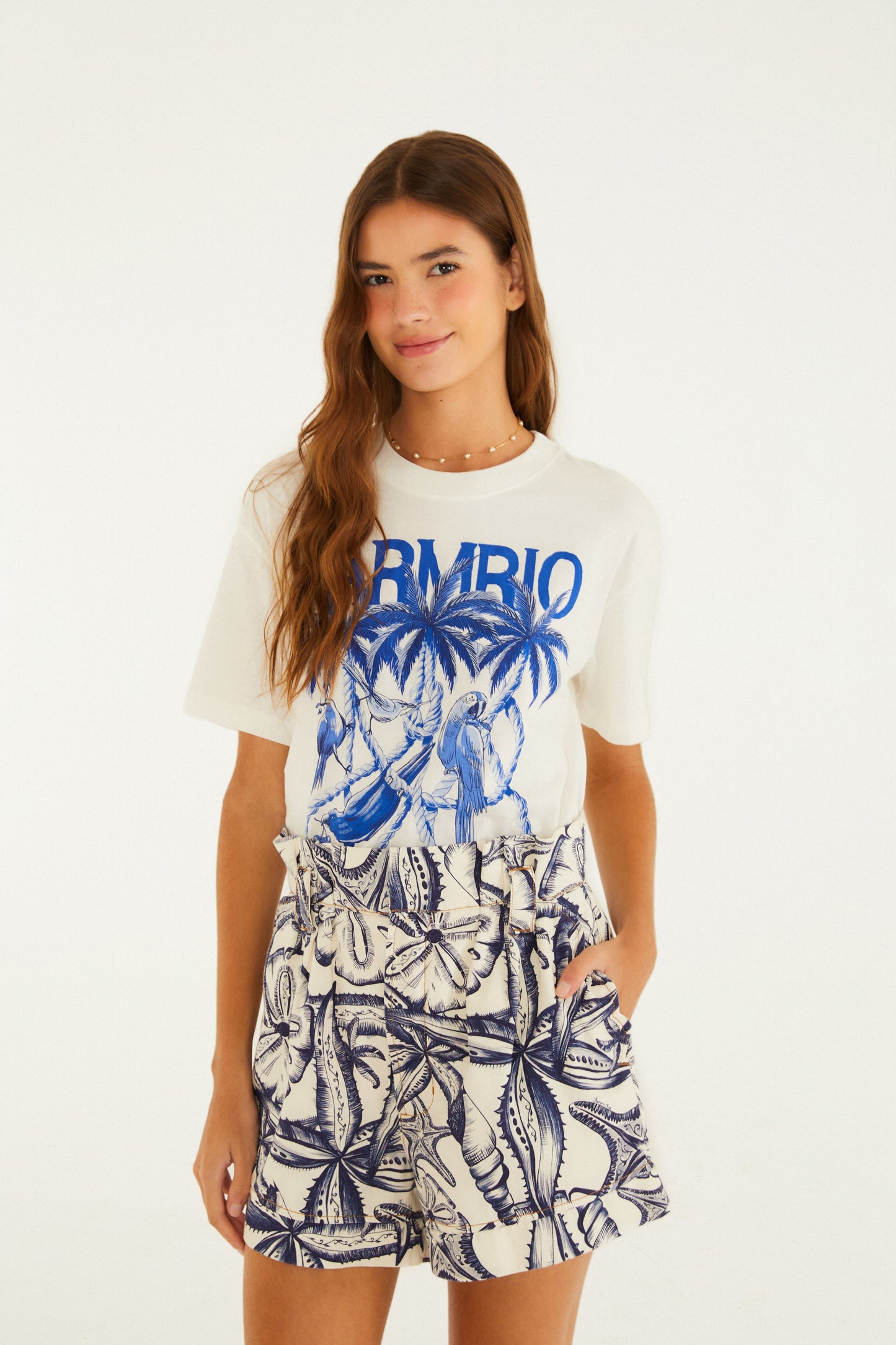 T-Shirt mediana Cuerdas y pájaros