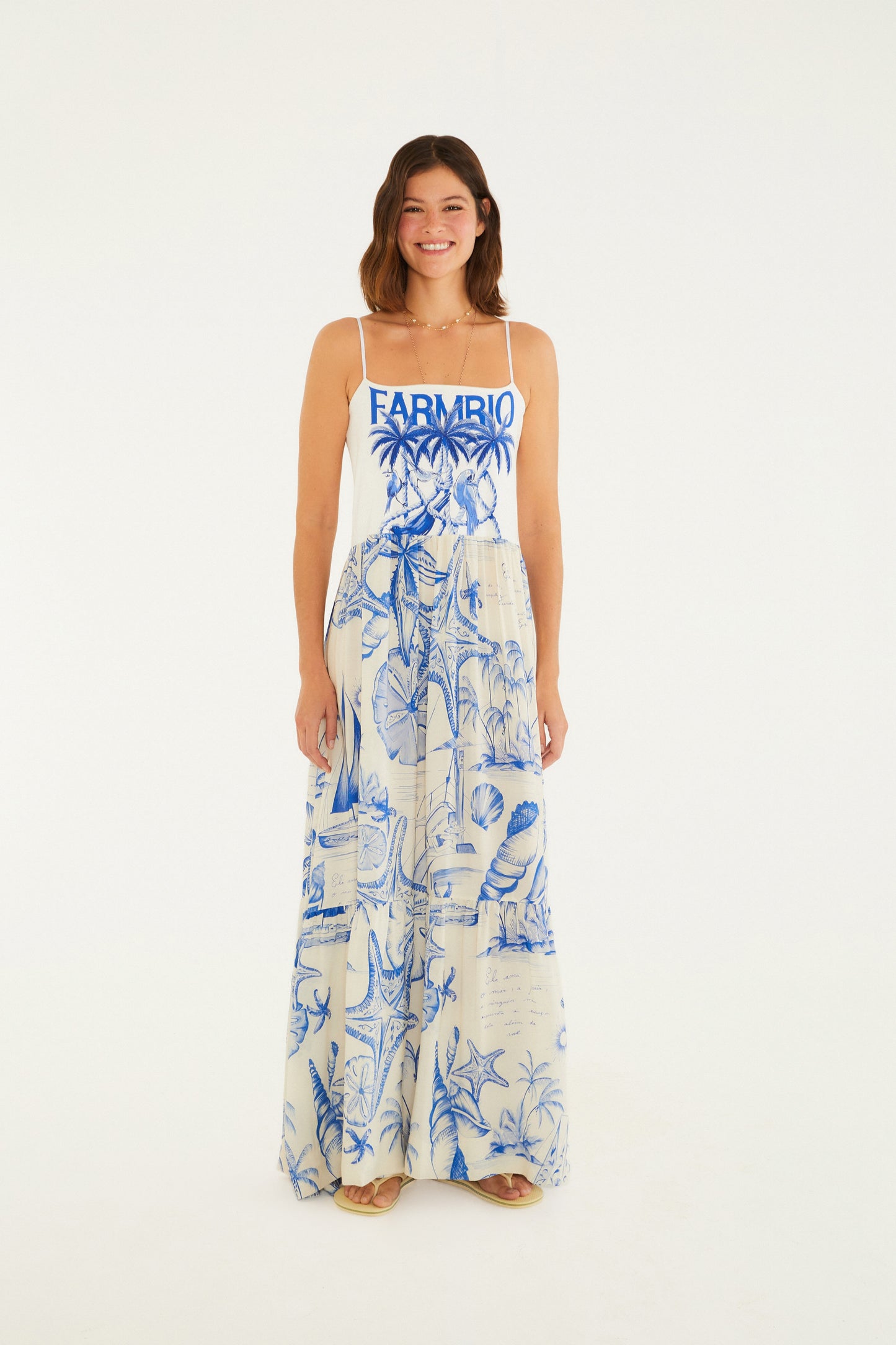 Vestido Midi cuerdas y pájaros de Farm Rio