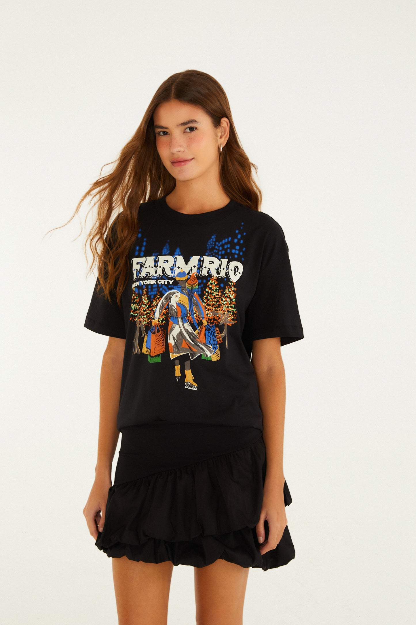 T-Shirt mediana de patinaje en Nueva York