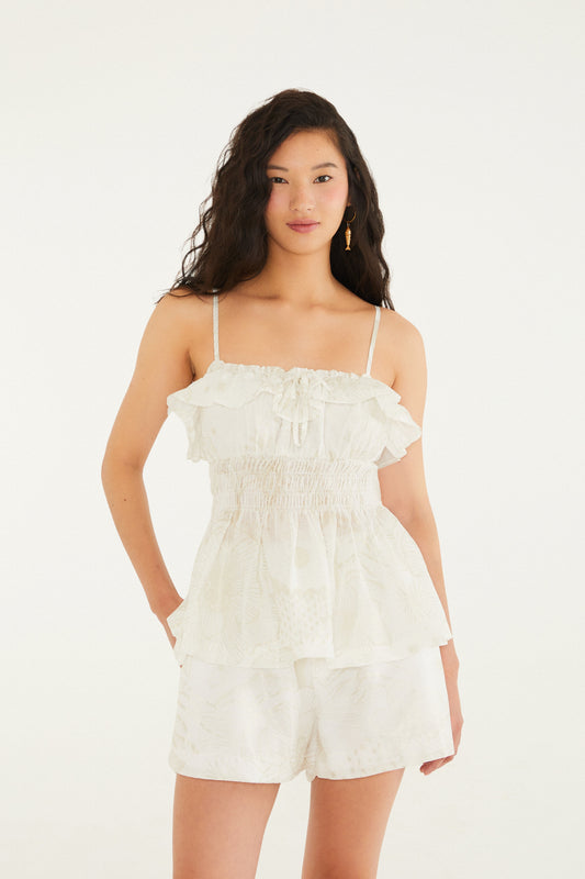 Blusa Estampado Jardín Místico