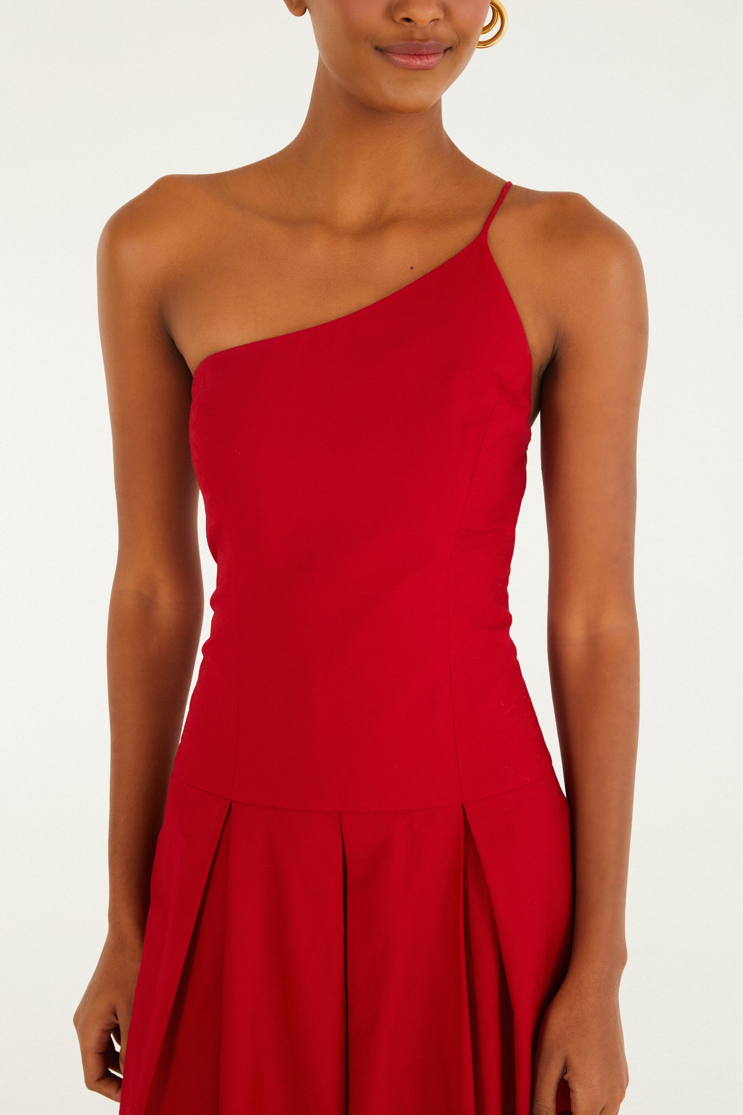 Vestido Achiote de un Hombro