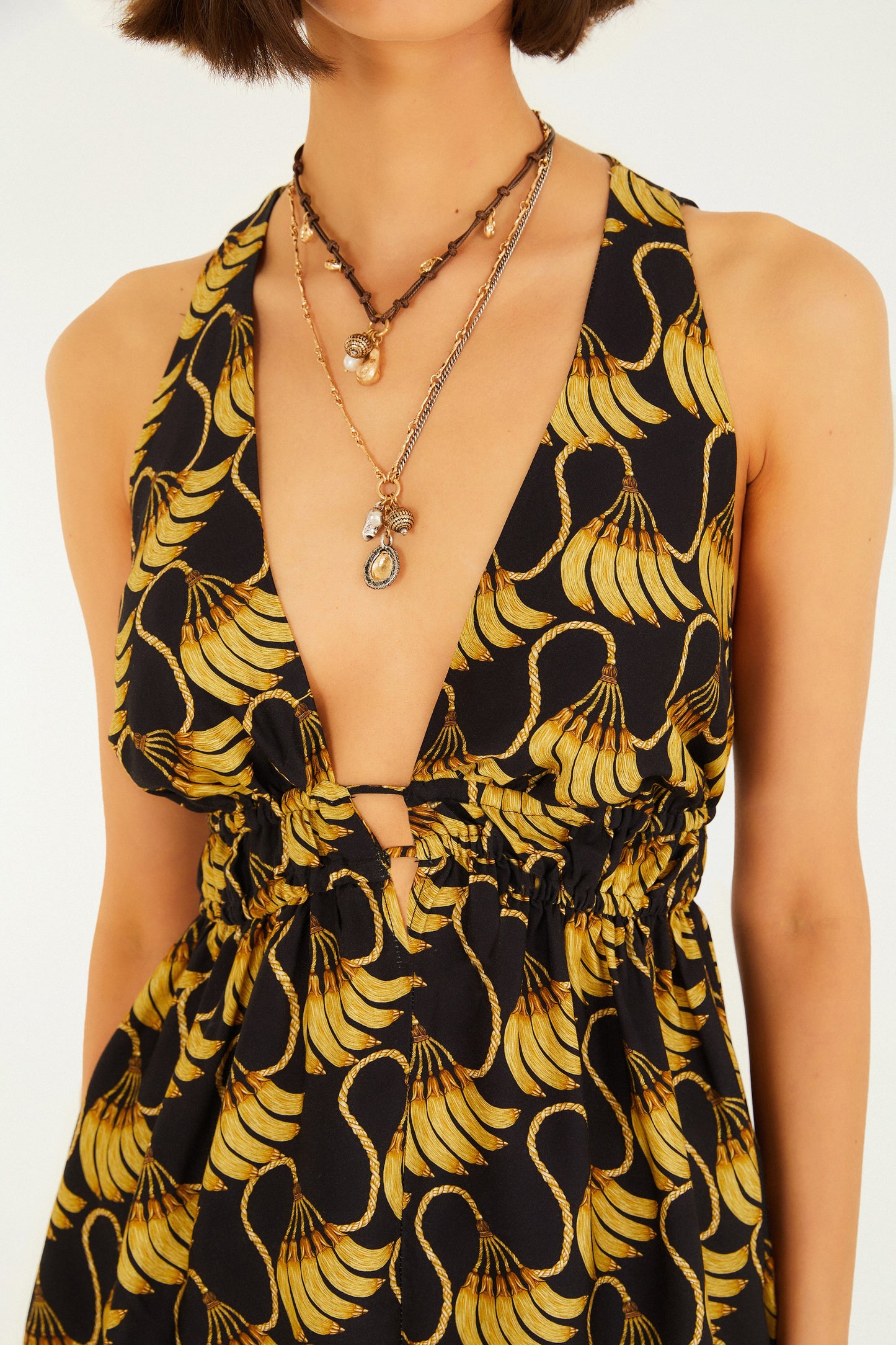 Blusa Estampada Banana Tassel Mini