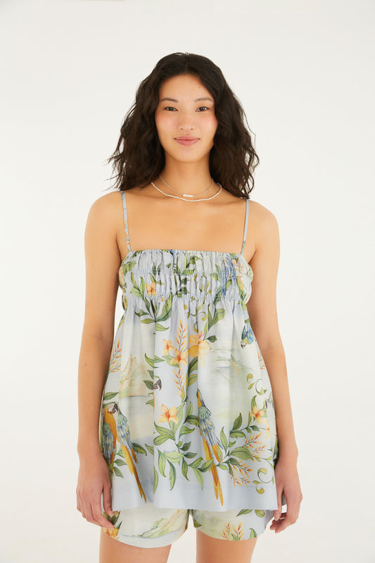 Blusa Estampada Paisagem Rio