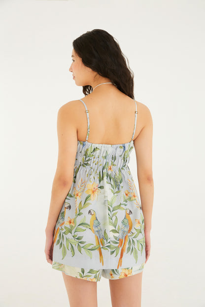 Blusa Estampada Paisagem Rio