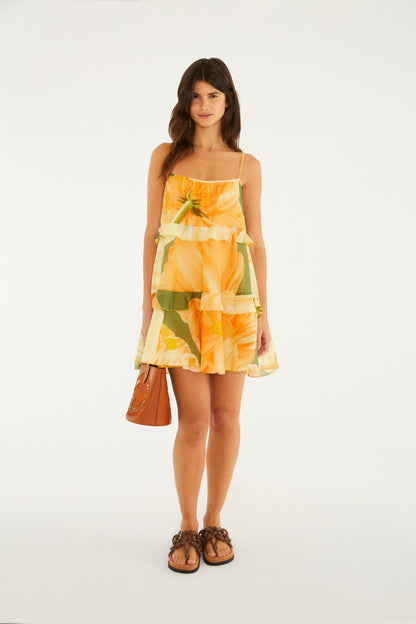 Vestido Corto Estampado Amarilis