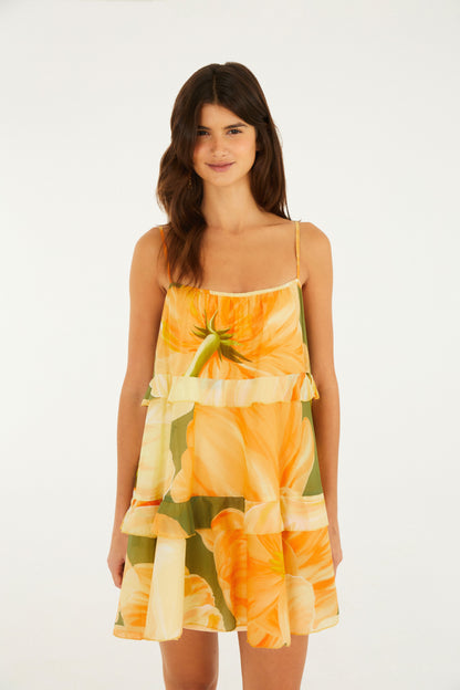 Vestido Corto Estampado Amarilis