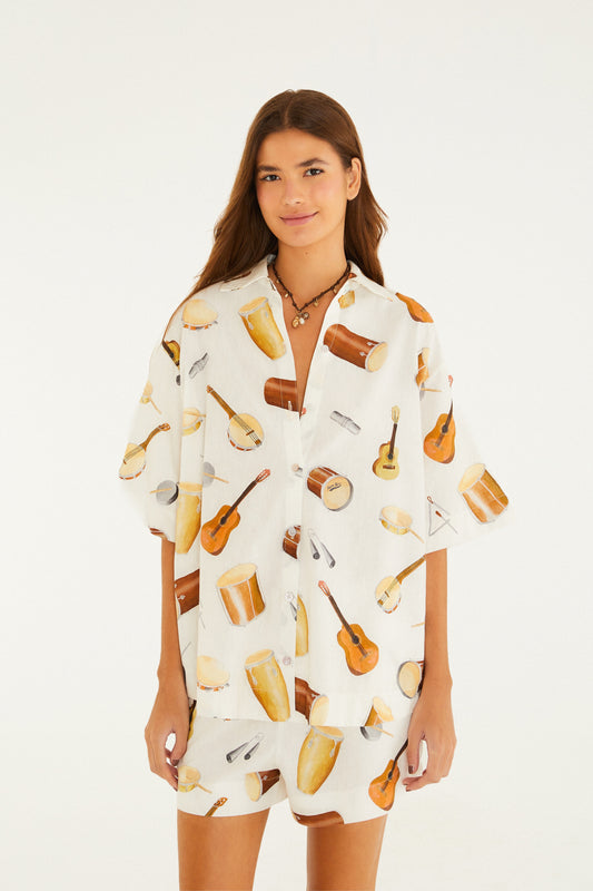 Camisa Estampada Som Do Rio