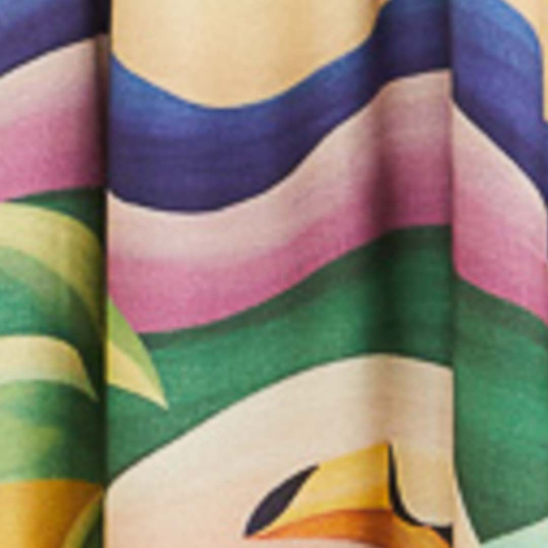 Vestido Largo Estampado Montanha De Tucano