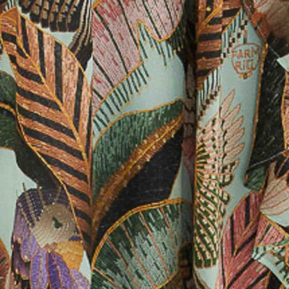 Vestido Largo Estampado Paraíso Das Aves