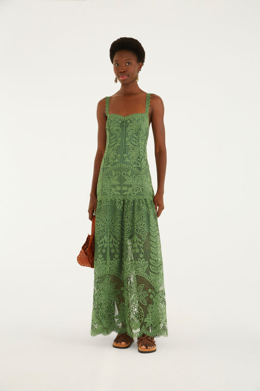 Vestido Cropped Guipure Paisagem Do Rio