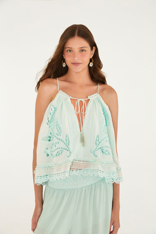 Blusa Richelieu Tulipas