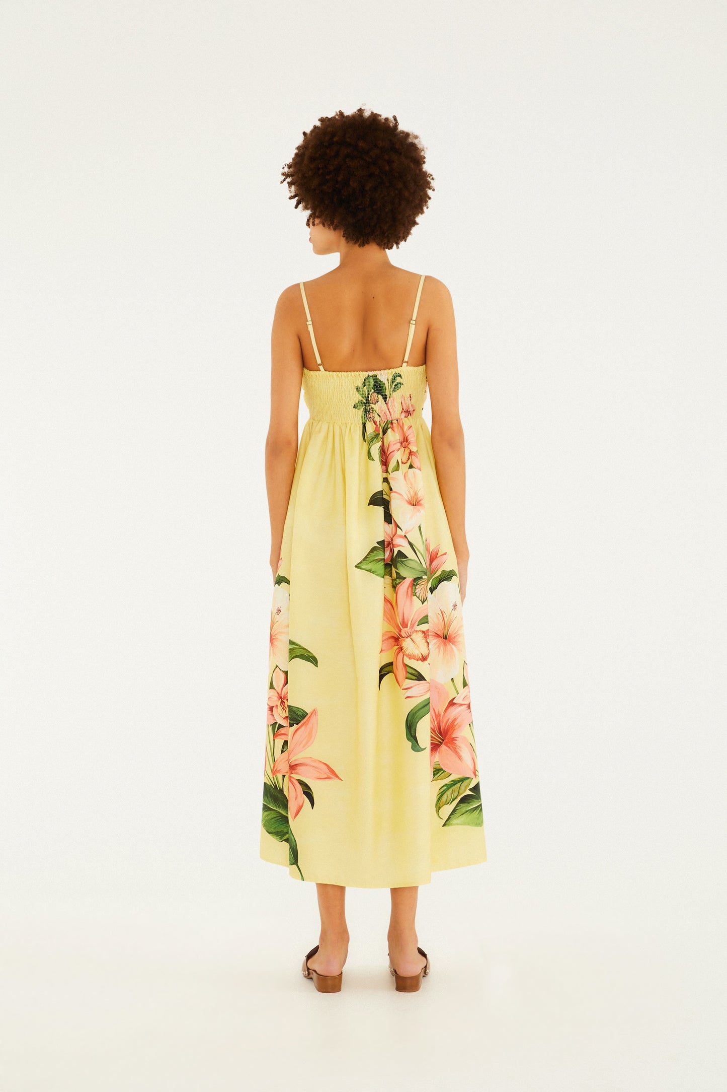 Vestido Largo Alcinhas Estampado Floribel
