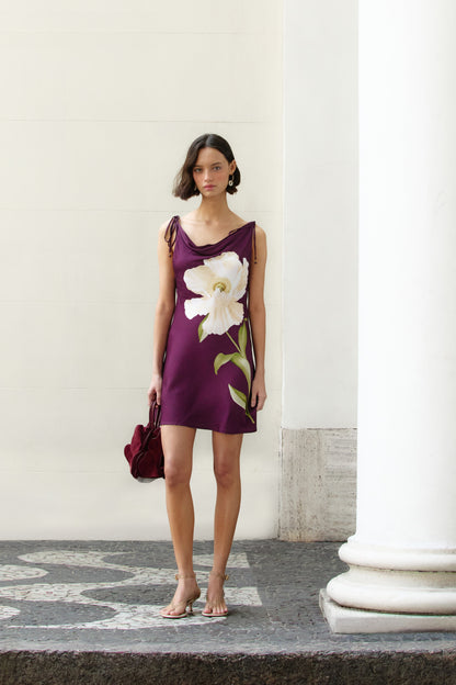 Vestido Corto Estampado Papoula