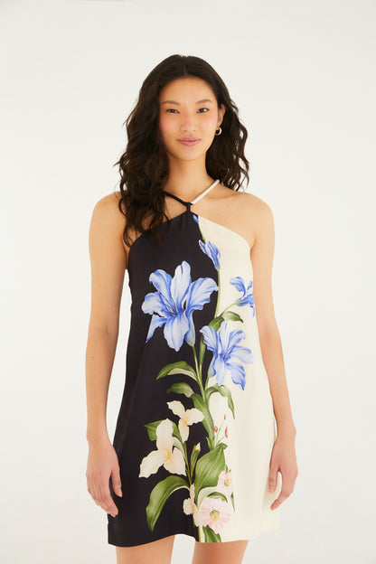 Vestido de Tirantes Estampado Céu De Flor