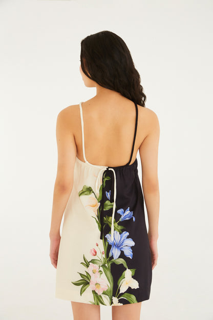 Vestido de Tirantes Estampado Céu De Flor