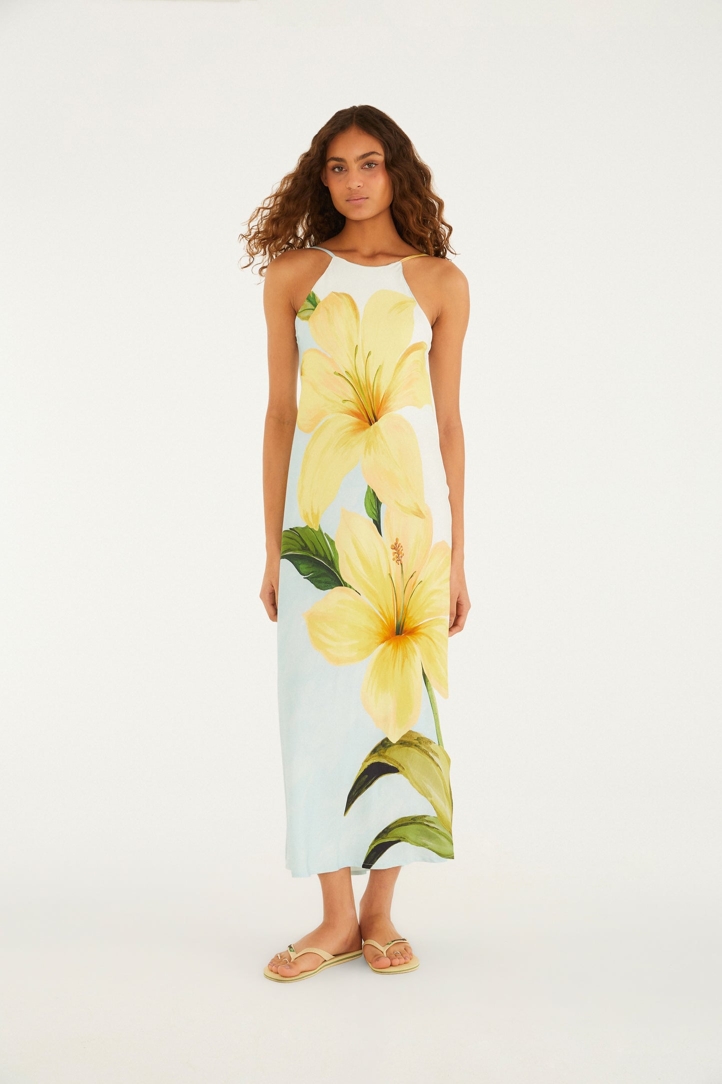 Vestido Largo Estampado Floral Samanta