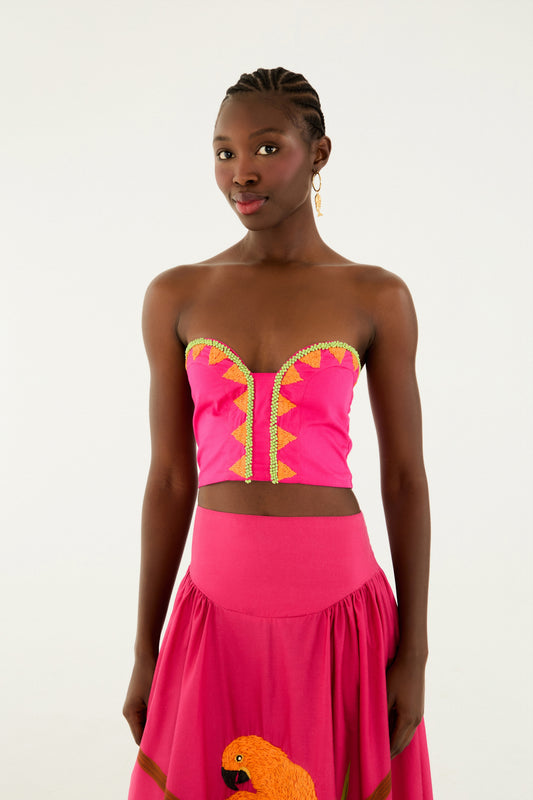 Top con Flecos Flor de Aire