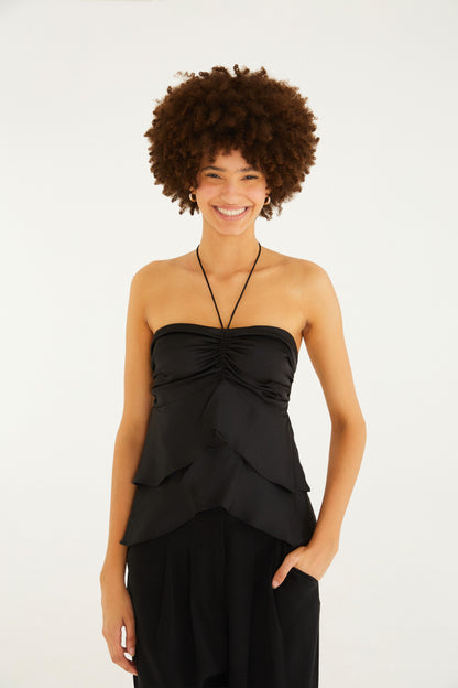Blusa Babados Cetim