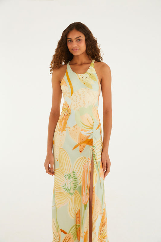 Vestido Midi Estampado Florie