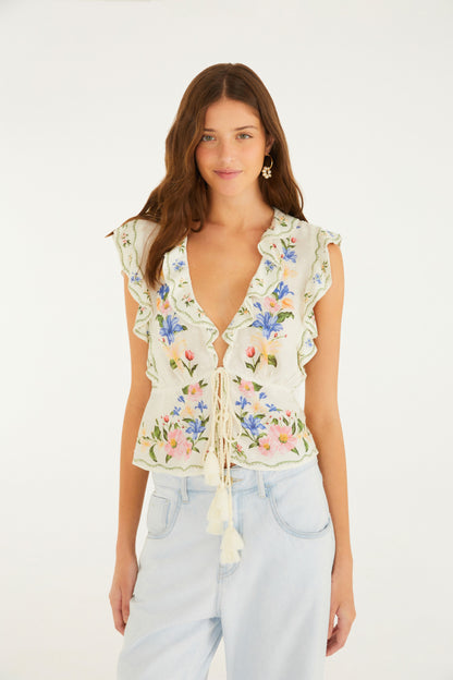Blusa Estampada Aquaflora