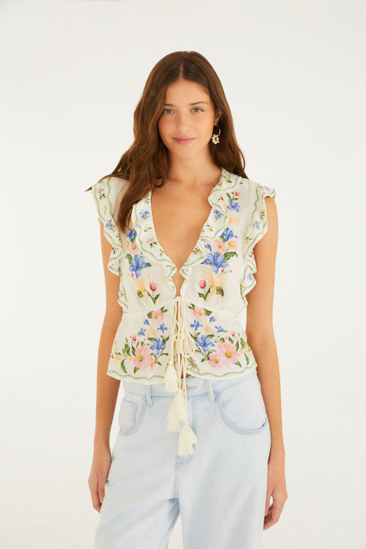Blusa Estampada Aquaflora