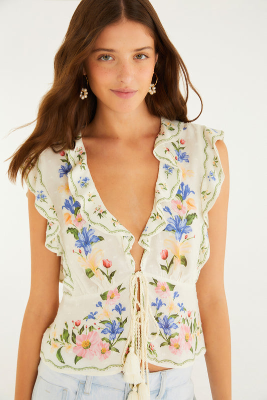 Blusa Estampada Aquaflora
